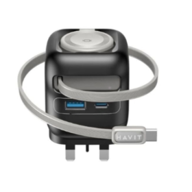 Havit  UC250 35W GaN Travel Charger With Stretch Cable